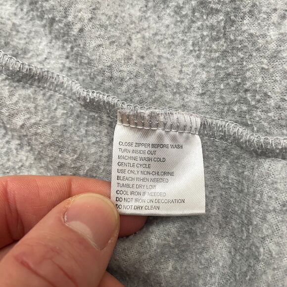 Disney Vintage Embroidered Grumpy Dwarf Sweatshirt Womens Large Gray Hoodie Zip - Picture 10 of 14